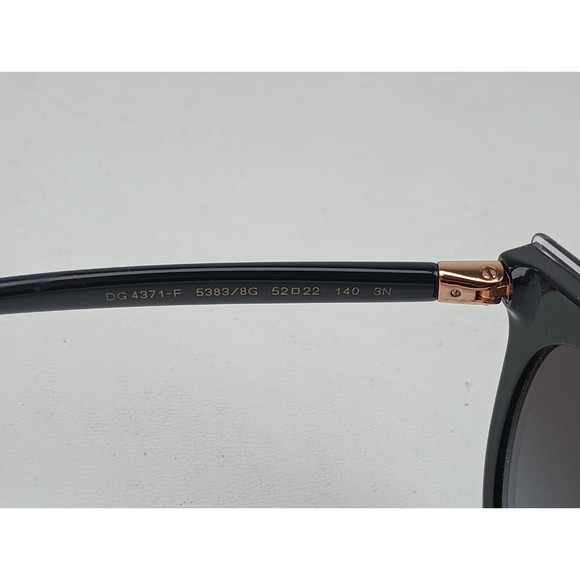 Dolce & Gabbana Women\'s D&G DG4371 5383/8G Black Gold Sunglasses 52m main image 4